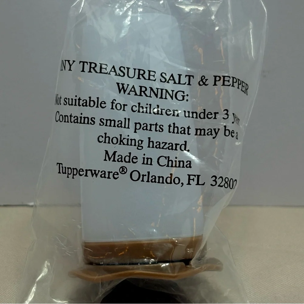 Tupperware Tiny Treasures Brown Salt & Pepper Shaker